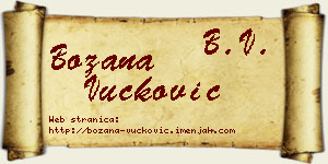 Božana Vučković vizit kartica